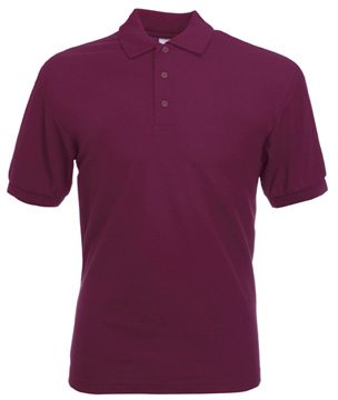 POLO 65/35 ( FRUIT OF THE LOOM ) bordeaux